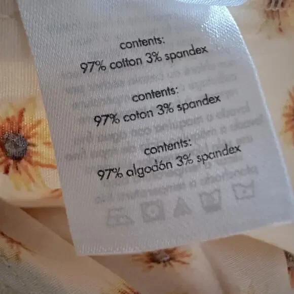 We Wore What NWT  Smocked Midi Dress Spaghetti Strap Ditsy Daisies Ivory Medium - Picture 6 of 9